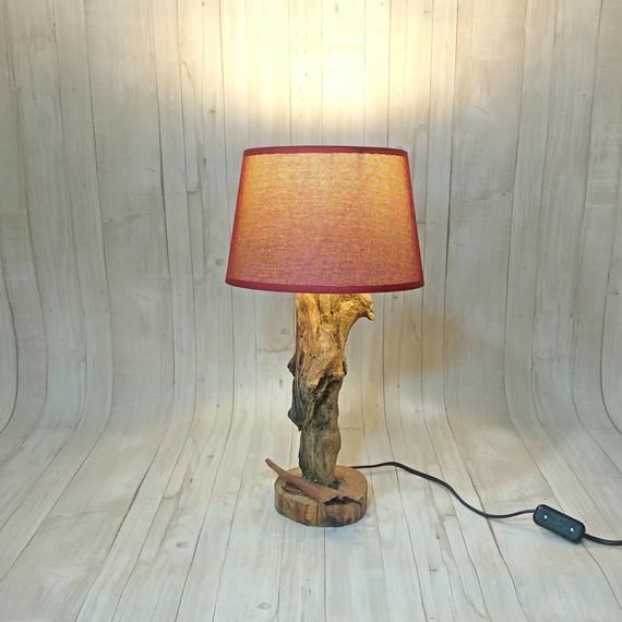 RUSTIC STYLE DRIFTWOOD TABLE LAMP Driftwood lamp Rustic home decor Rustic