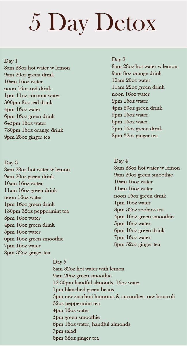 detox diet plans