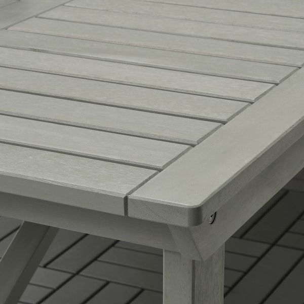 BONDHOLMEN Tafel, buiten, grijs gelazuurd, 235x90 cm ...