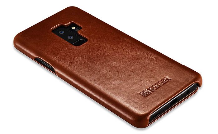 Icarer Samsung Galaxy S9 Plus Curved Edge Vintage Side Open Genuine Leather Case - Samsung Galaxy S9 Plus Leather Case Icarer Samsung Galaxy S9 Plus Curved Edge Vintage Side Open Genuine Leather Case - Samsung Galaxy S9 Plus Leather Case