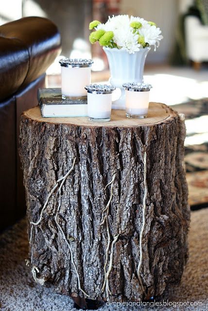 37 Best Tree Stump Images On Pinterest Woodworking Log Furniture Wood Stump End Tables So Doing This For My Outdoor Patio