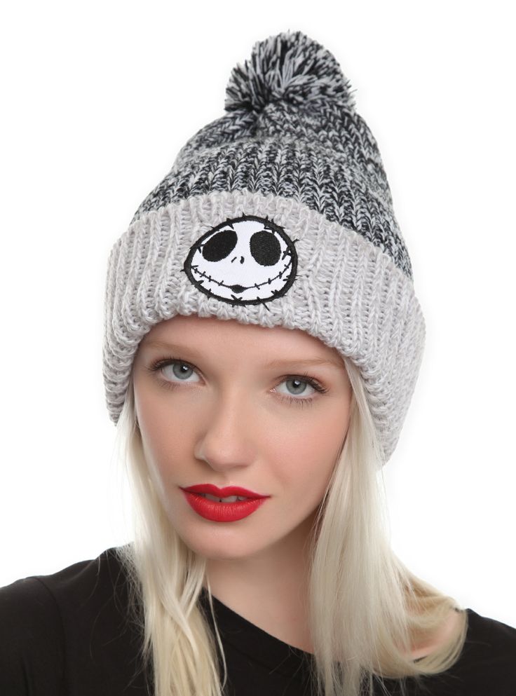 the nightmare before christmas jack fold over pom beanie tim burton nightmare before christmas 2