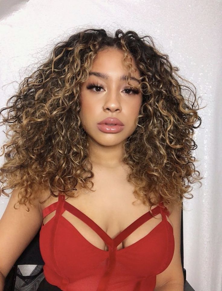 Curly sensual chubby long hair