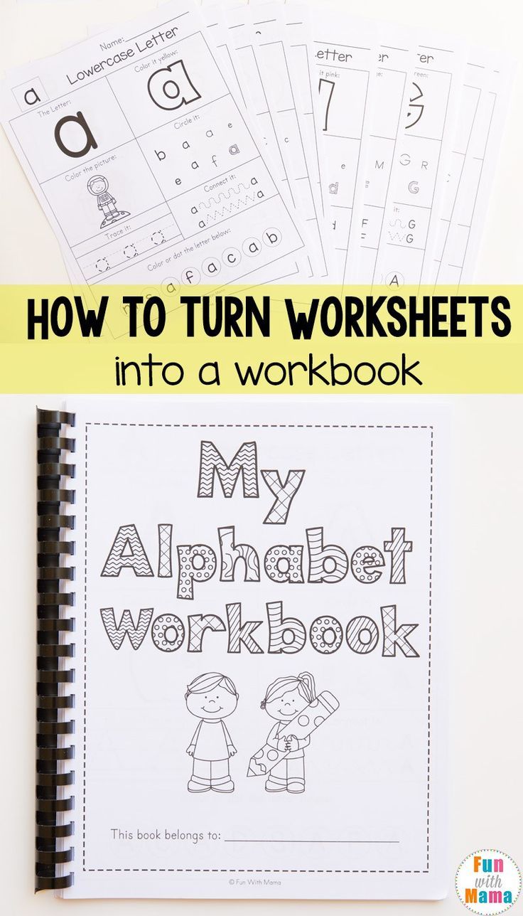 Homeschool Organization How to Bind A Book, How to Make Workbooks from Free Printables, Lesson Plans, How to Bind Books, Turn Pages into Workbooks, Preschool Workbook Ideas
