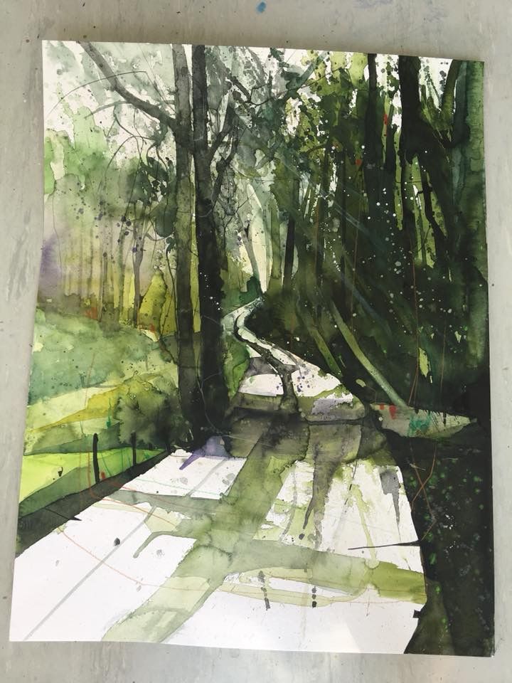 An Der Thaya 2009 Aquarellbilder Aquarellbild Aquarell