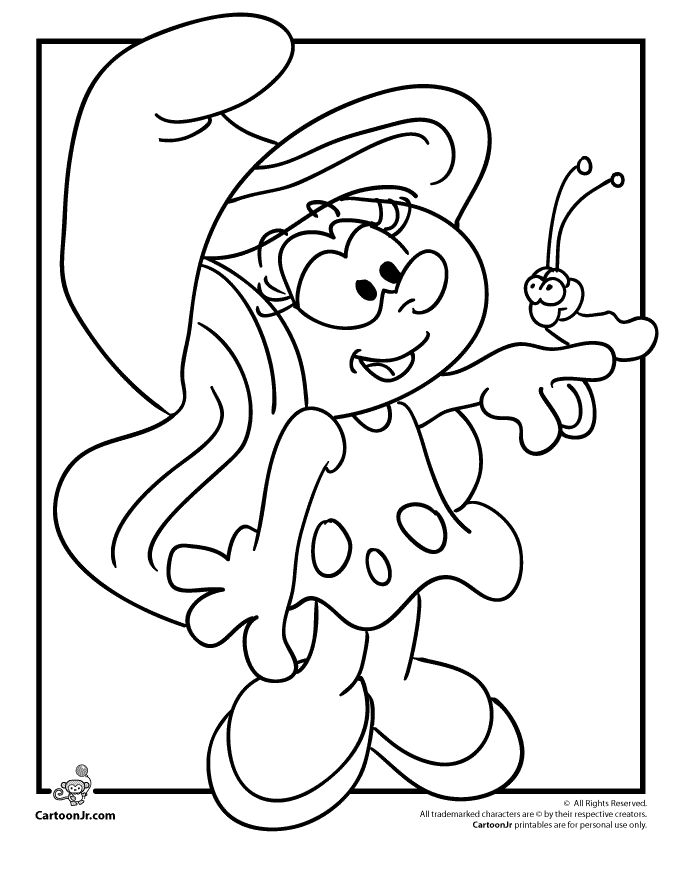 Smurfs coloring pages smurfette coloring page cartoon jr Smurfs coloring pages smurfette coloring page cartoon jr