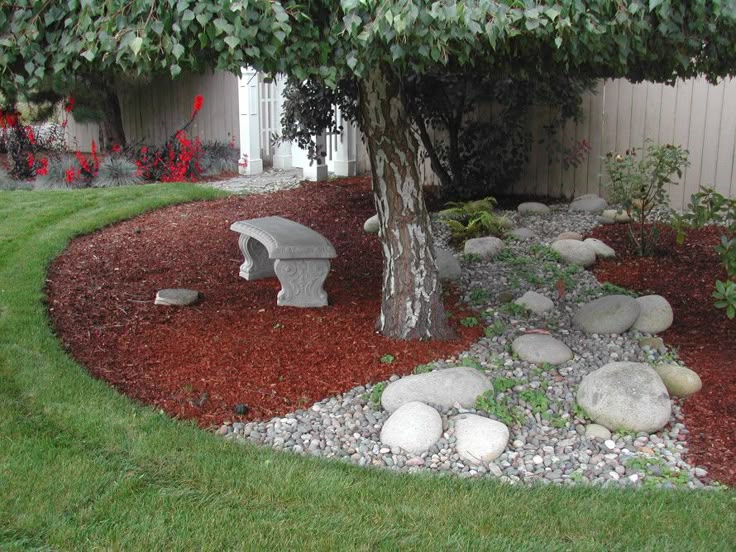 144 Best Mulch-Landscape Rock & Wood Images On Pinterest Awful red mulch. I hate it. The landscape is to be calm and inviting - 144 Best Mulch-Landscape Rock & Wood Images On Pinterest