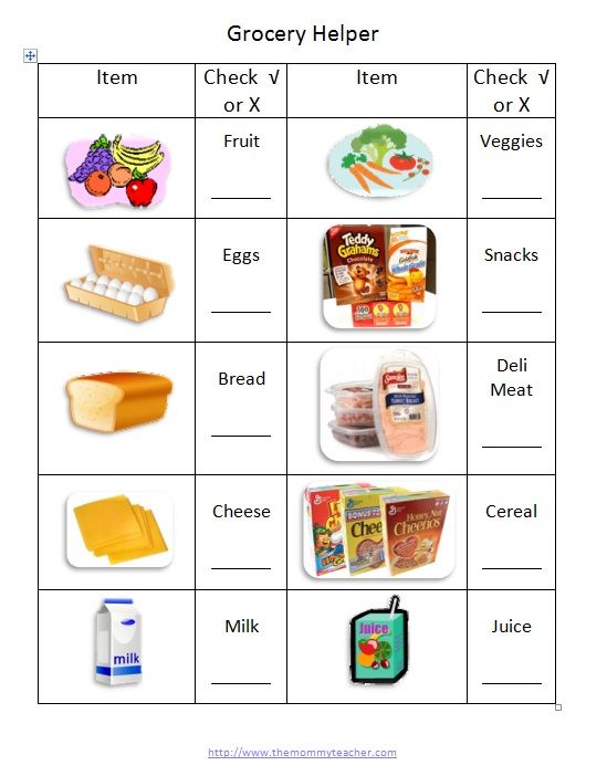 grocery helper checklist for kids idea s for stephen grocery list helper