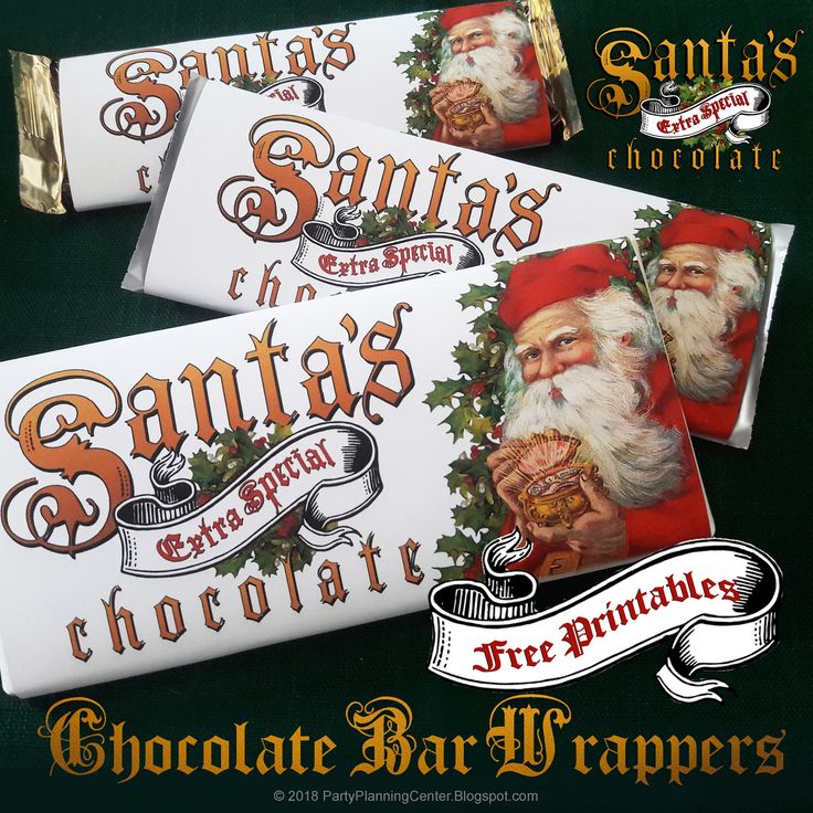 Free Santa Claus Christmas Candy Bar Wrappers Party Planning Center Free Santa Claus Christmas Candy Bar Wrappers Party Planning Center