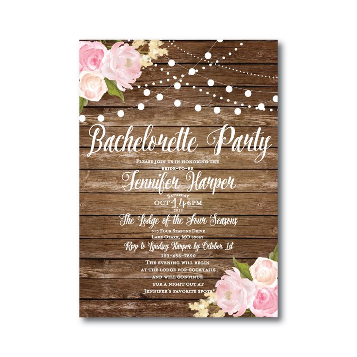 bachelorette invitation