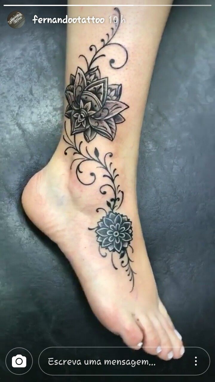 Pin By Samiya Almeida On Foot Tattoo Ankle Tattoos For Women Tattoos For Women Foot Tattoos Girls