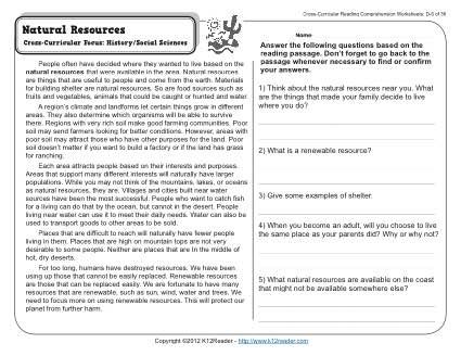 Natural Resources Cross Curricular Focus History Social Sciences Natural Resources Cross Curricular Focus History Social Sciences
