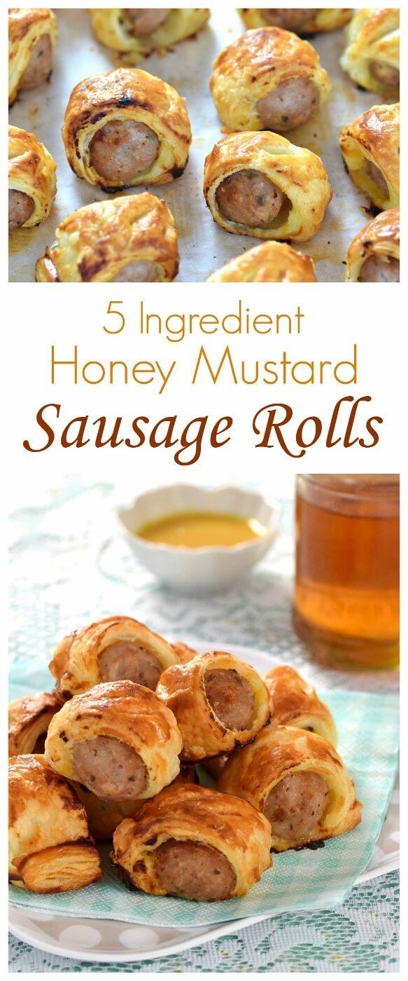 Dinner Party Nibbles Ideas Part - 28: Really Easy 5 Ingredient Honey Mustard Sausage Rolls - A Fab Easy Recipe For Kids To Make And Perfect Party Food Too - Cheats Sausage Rolls Recipe From Eats ...