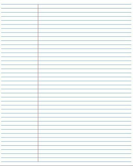 college ruled paper template