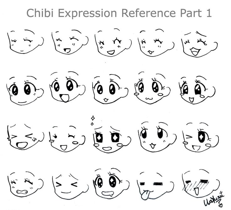 Happy Anime Head - Cute Adorable Face