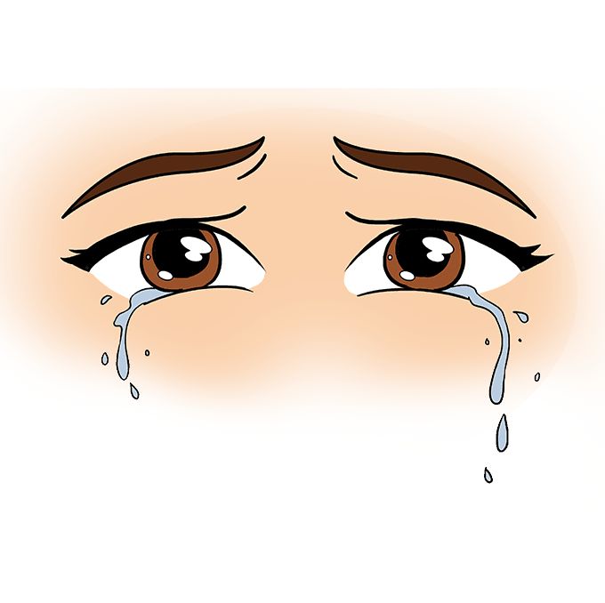 Pin on Cartoon drawings sad eyes