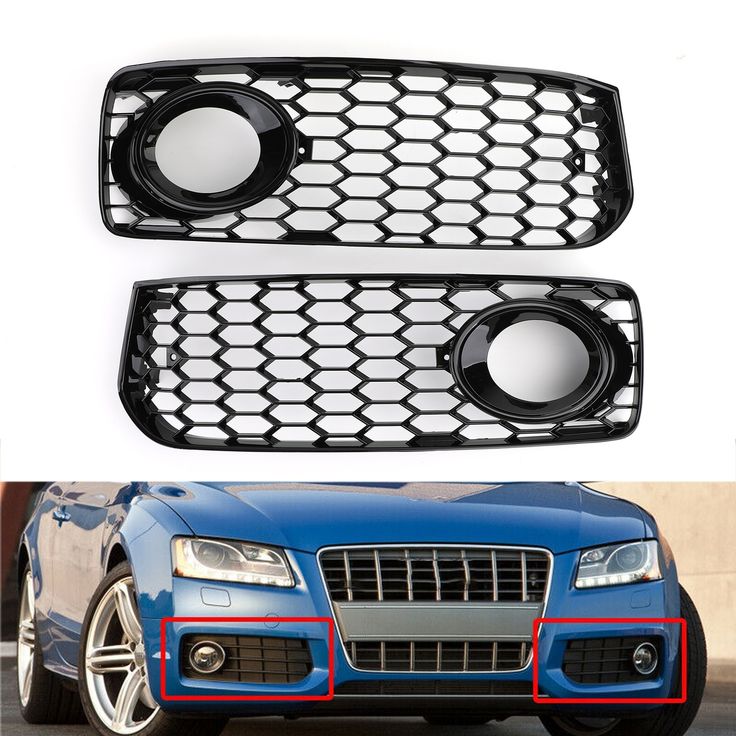 2x Honeycomb Fog Light Grilles Trim For Audi A5 S Line S5 B8 Rs5 2008 2012 Black Audi A5 Audi Grilles
