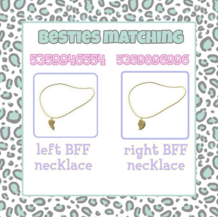 not mine ) Bff necklaces, Roblox codes, Roblox roblox