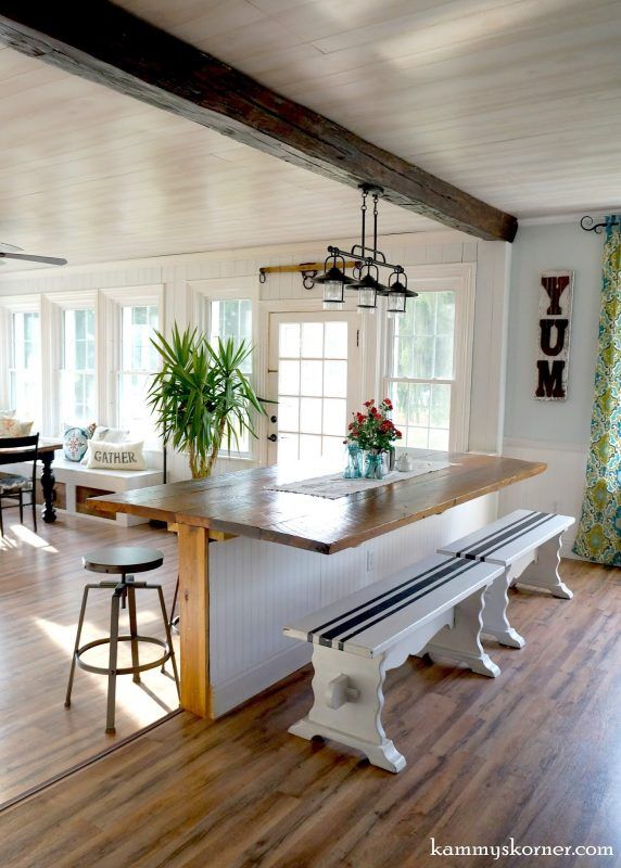 A Grown Up Open Plan Living Room Dining Design Diy Bar Table Diy Dining Room Bar Table, Half Dining Table Against Wall