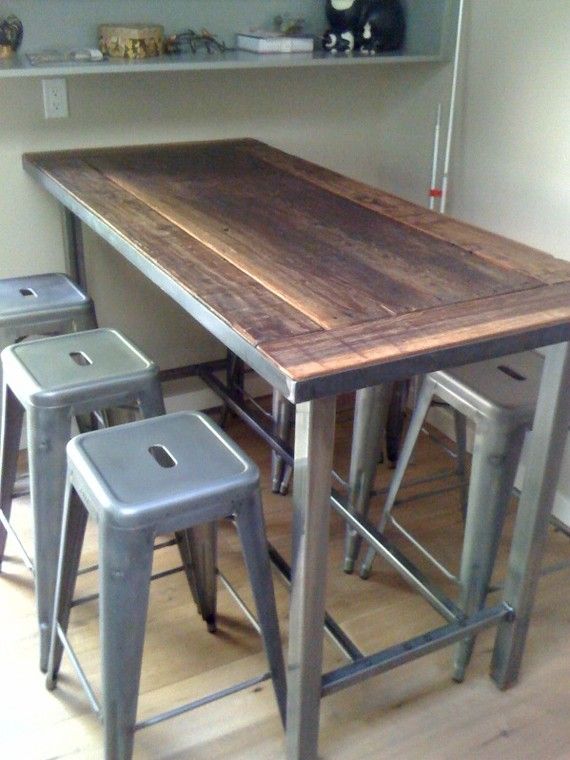 Hoffner Island Table Custom Build By Boneyardfabs On Arrumação Na Cozinha Moveis Rusticos Mesa De Ilha Hoffner Island Table Custom Build By, Wood And Steel Bar Table Plans