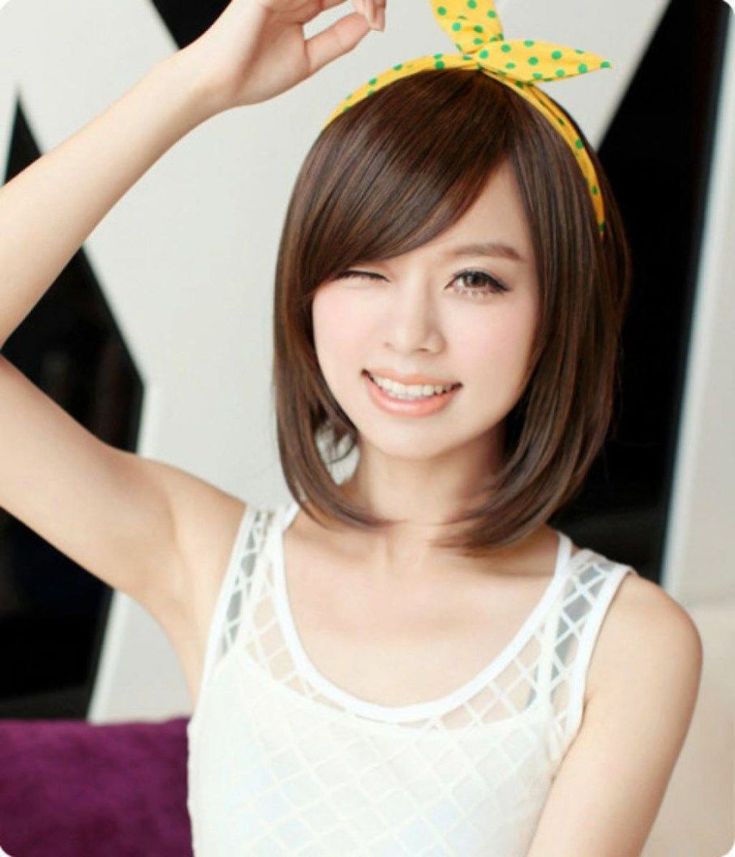 Asian shorts long hair cute