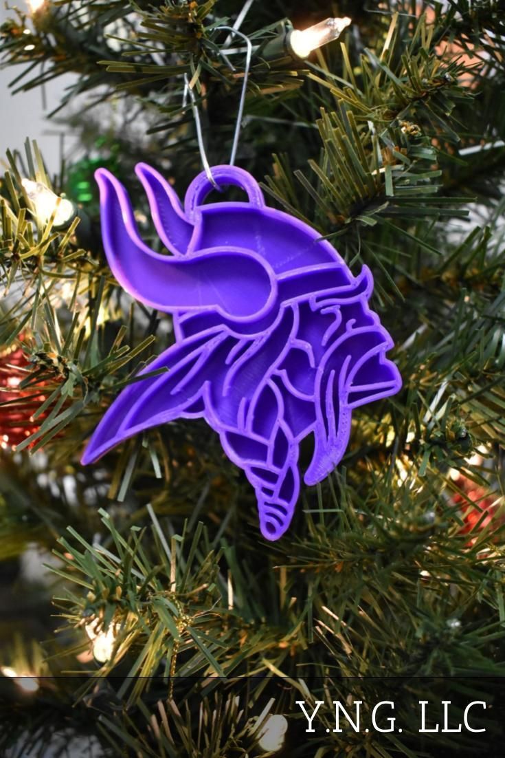 Minnesota Vikings Football Helmet Christmas Ornament