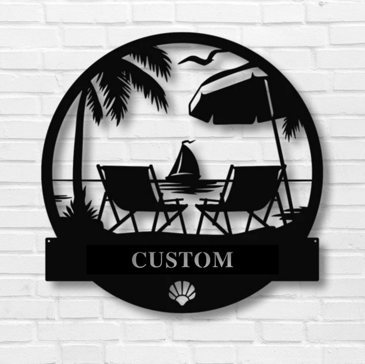 Personalized Ocean Themed Monogram Family name sign Wood craft custom made