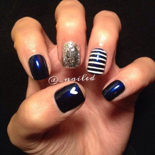 Best 10+ Navy Blue Nails Ideas On Pinterest Navy Nails, Blue Nails Idea | Diy Nails | Nail Designs | Nail Art · Navy StripesNavy Blue ... - Best 10+ Navy Blue Nails Ideas On Pinterest Navy Nails, Blue