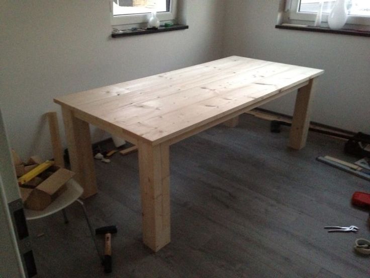 Mein massiver Holztisch Bauanleitung zum Selberbauen Deine Heimwerker Community
