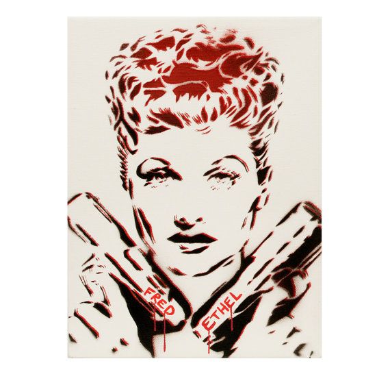 377 Best A Mini Portfolio Of My Recent Work Images On Pinterest Lucille Ball Painting I Love Lucy Artwork Graffiti By Mrmahaffey Bridesmaid Gift Idea Wall Art Modern