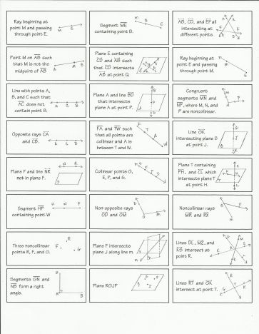 geometry worksheets highschool