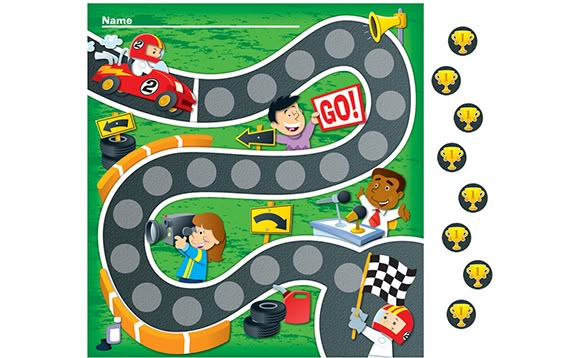 tableaux de motivation miniatures course automobile student incentive chart