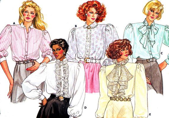 1980s Sleeveless Blouse Uncut Vintage Pattern Butterick 6921 Bust 34 Size 12