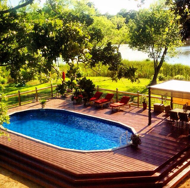 27 Best Piscina Fibra Images On Pinterest Home Ideas Landscaping Above Ground Pool With Deck Looks Amazing More