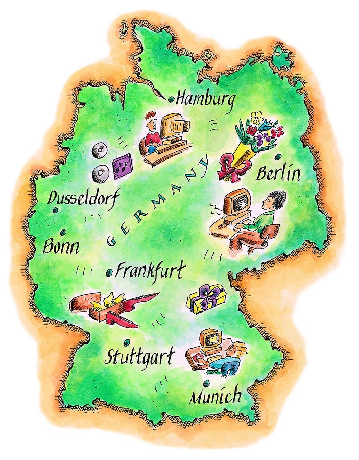 map of germany poster created by prophoto