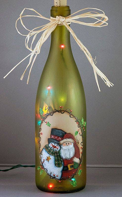 66 best lighted wine bottle images on Pinterest