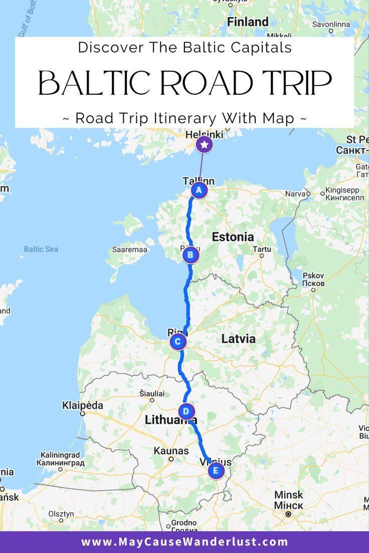 Baltic Road Trip Itinerary and Map