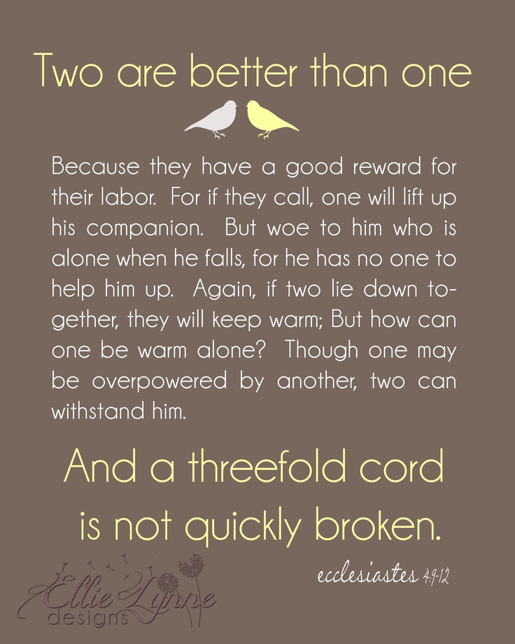 25 Best Ecclesiastes 4 9 12 Ideas On Pinterest Wedding Ecclesiastes 4 9 12 Our Wedding Scripture