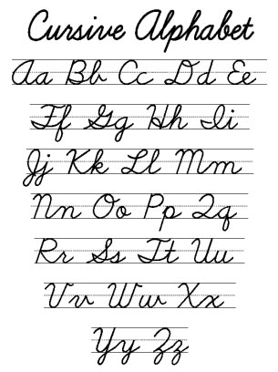 cursive writing fonts