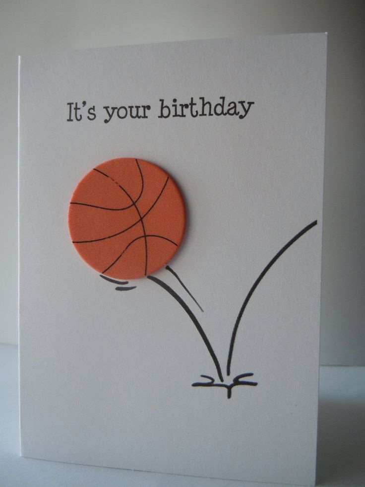 Basket Ball Joyeux Anniversaire Carte De Voeux A La Main Avec Orange Etsy Cadea Carte Anniversaire Original Idee Carte Anniversaire Carte Anniversaire Enfant