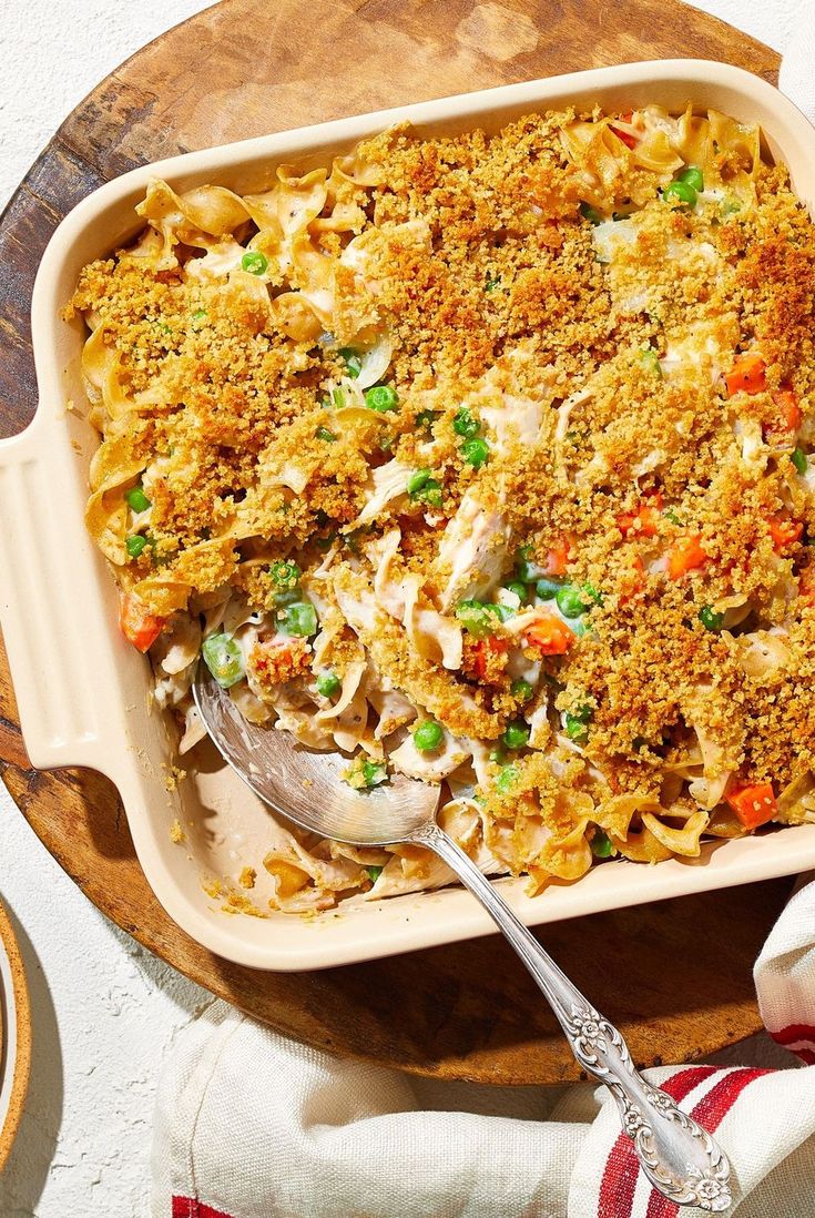 Creamy Rotisserie-Chicken Noodle Casserole | Recipe | Rotisserie