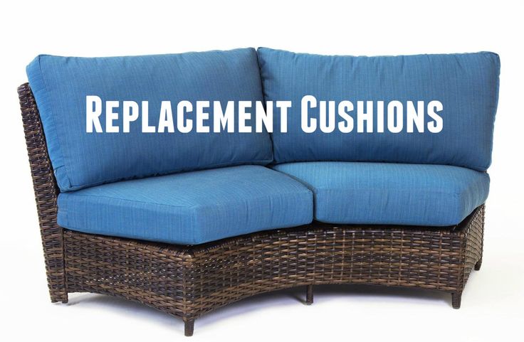 Replacement Cushions For South Sea Rattan Saint Tropez Curved Wicker Loveseat Patio Furniture Wicker Loveseat Replacement Cushions, Thick Replacement Cushions For Outdoor Furniture