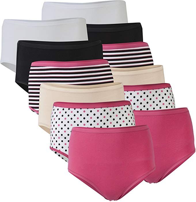6 Pairs Hipster Panties GILDAN Womens Seamless Hipster Panties