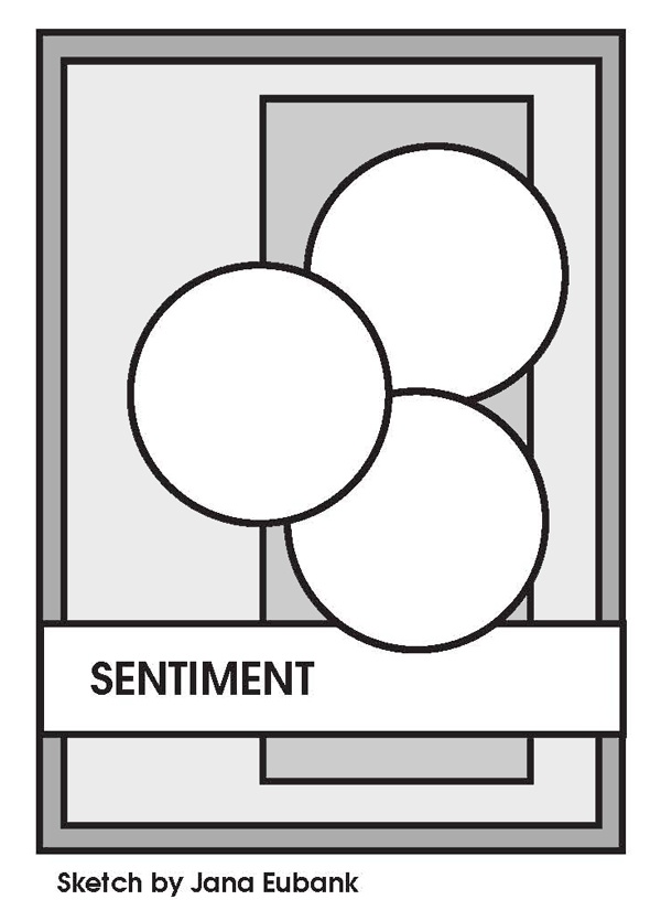 Amazing Card Making Layouts Ideas Part - 8: Cardmaking Design Sketch By Jana Eubank ... Trio Of Circles .