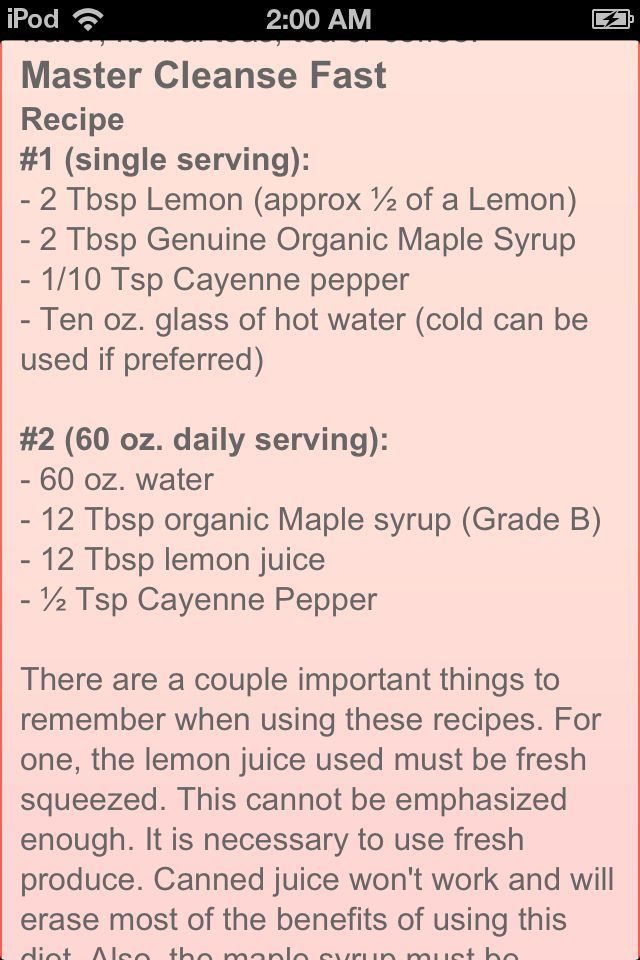 Pin by Miranda Hall on Health & Fitness | Master cleanse