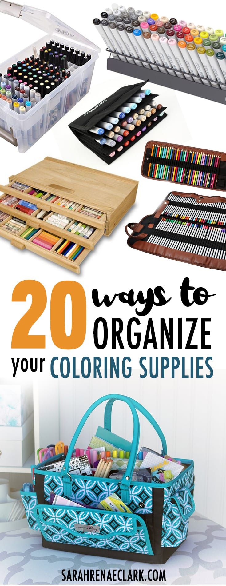 How to Organize Adult Coloring Supplies Pencils Stencils and More