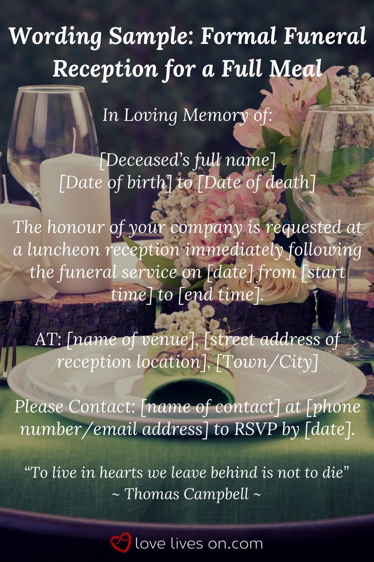 34 best Funeral Reception Invitations images on Pinterest ...