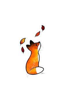cute fox | Art prints, Cute fox drawing, Cool drawings