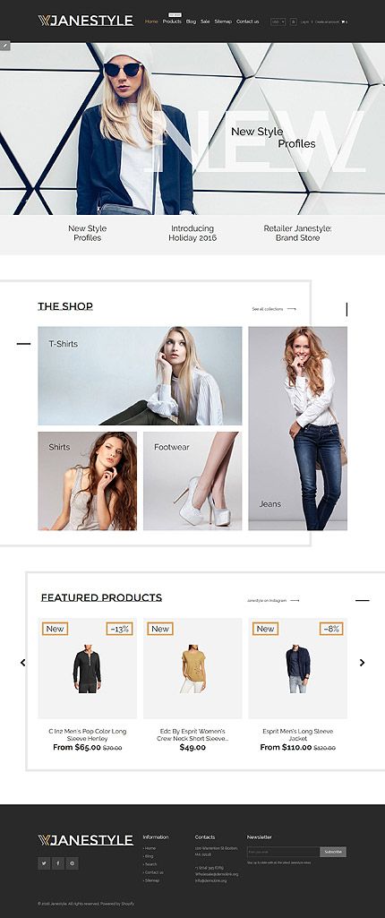shopify website templates