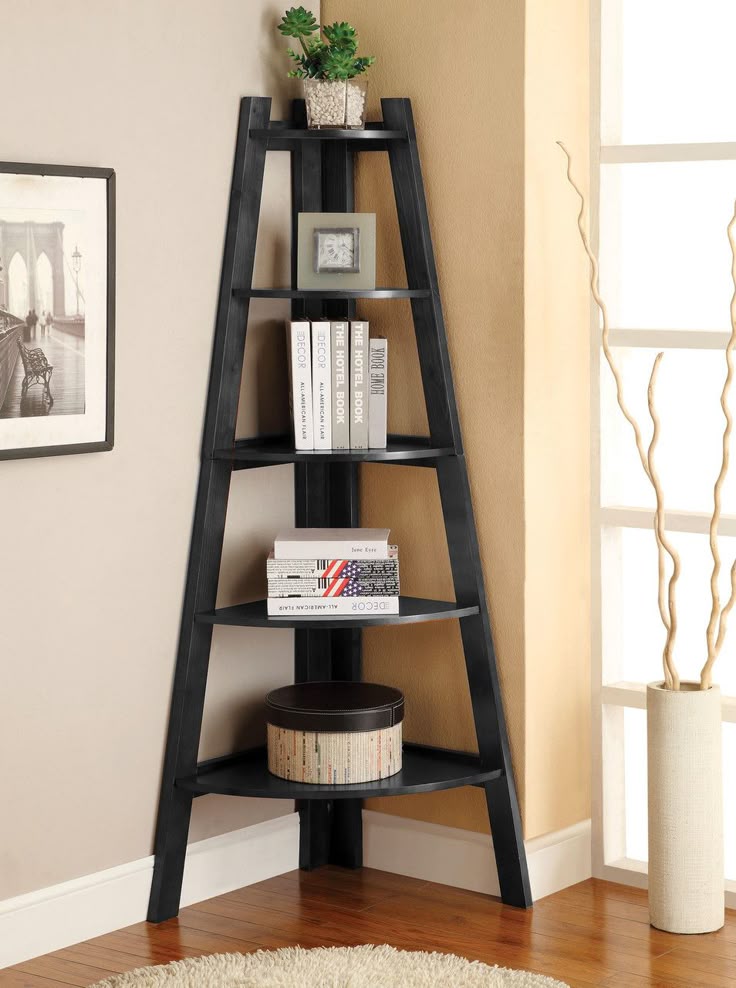 Best 25 Corner Furniture Ideas On Pinterest Creative Decor I Like This For Display In The Living Room On Either Side Or Both Of New French Doors Furniture America Kiki Corner Ladder Bookcase